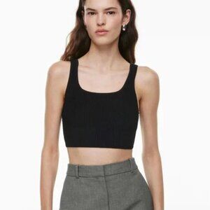 Babaton Sculpt Knit Squareneck Cropped Tank
